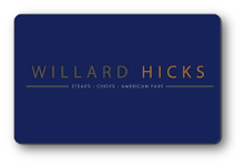 Willard Hicks logo on a blue background